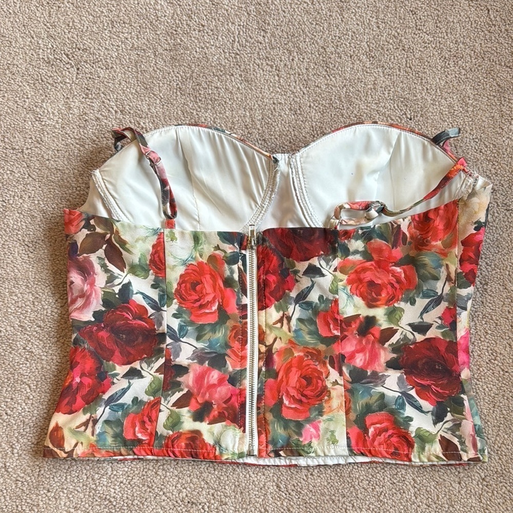 Floral Women's Bustier Top - Picture 4 of 5